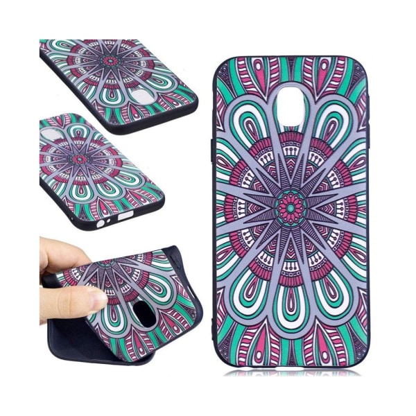 Samsung Galaxy J3 (2017) Blødt beskyttelses cover - Abstrakt mønster Multicolor