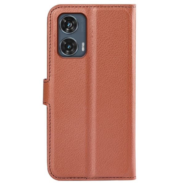 Classic Motorola Edge 50 Fusion flip etui - Brun Brown