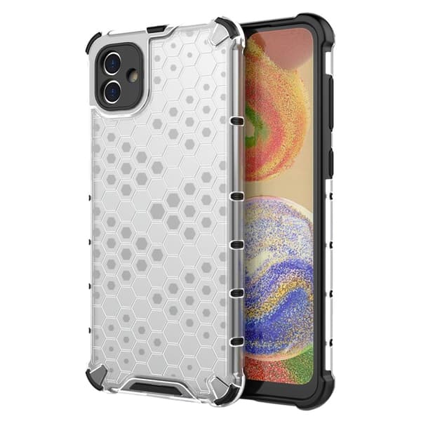 Bofink Honeycomb Samsung Galaxy A04 skal - Silver/Grå Silvergrå
