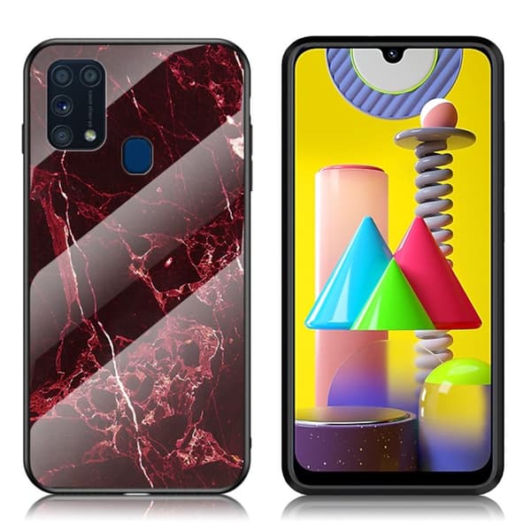 Fantasy Marmor Samsung Galaxy M31 skal - Röd Röd