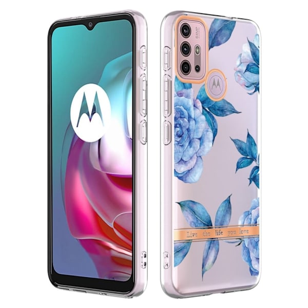 Supertunt och hållbart mjukfodral för Motorola Moto G20 / G10 / G30 - Blå Pion Blå