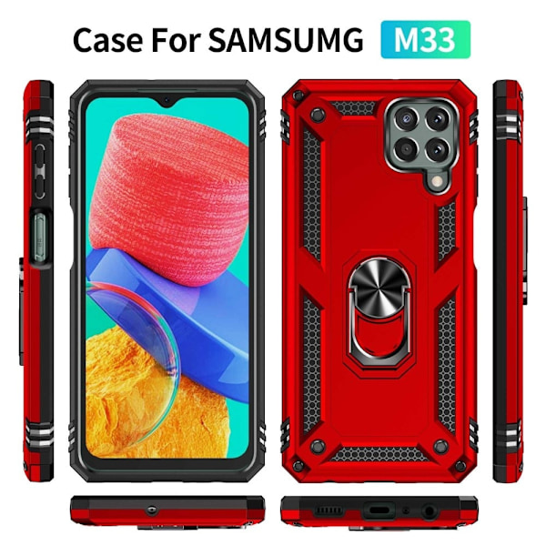Bofink Combat Samsung Galaxy M33 5g Etui - Rød Red