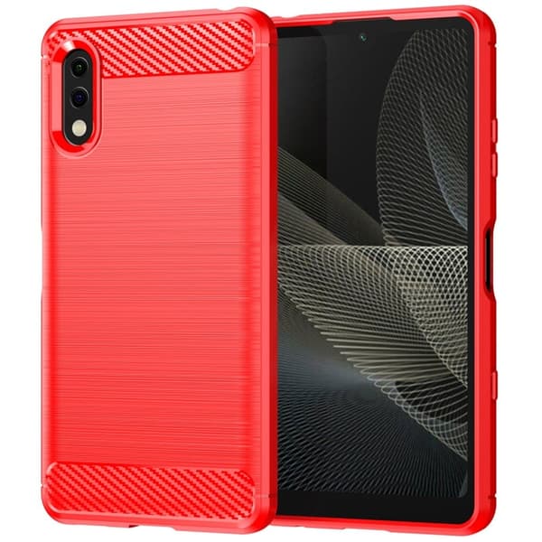 Carbon Flex Suojakotelo Sony Xperia Ace 2 - Punainen Red
