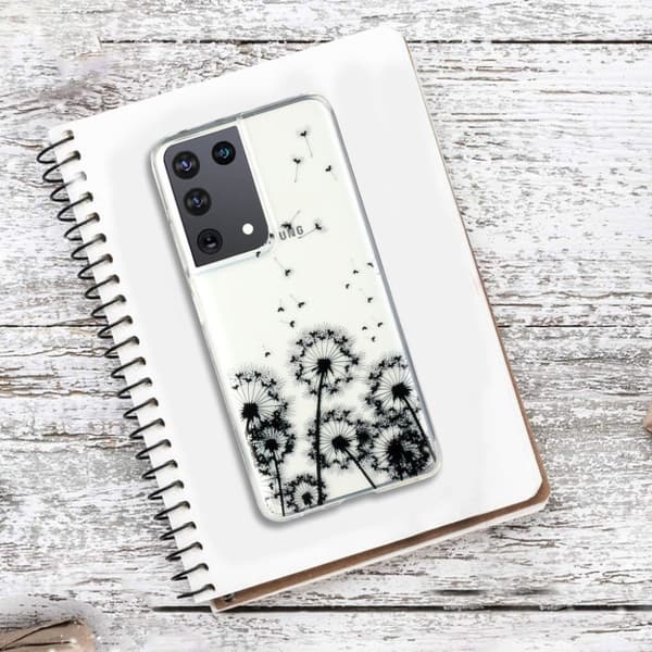 Deco Samsung Galaxy S21 Ultra 5G skal - Maskros Svart