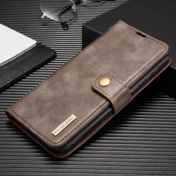 DG.MING Samsung Galaxy S21 FE 2-in-1 Wallet Case - Grå Silver grey