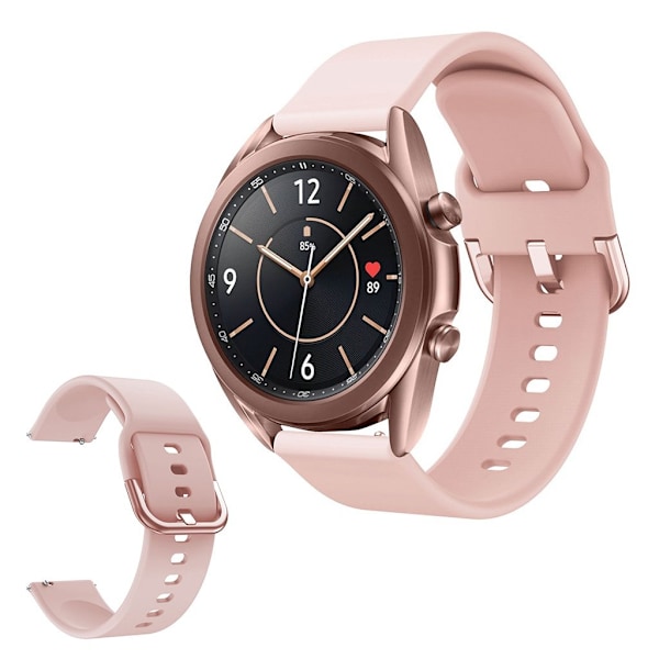 Samsung Galaxy Watch 3 (41mm) simple silikon klockarmband - rosa Rosa