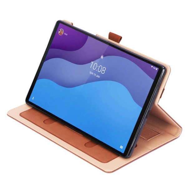 Lenovo Tab M10 HD Gen 2 business-tyylinen nahkakotelo - Ruskea Brown