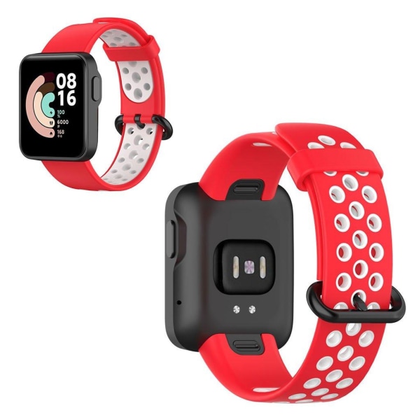 Xiaomi Mi Watch Lite / Redmi Watch bi-color silicone watch band Röd