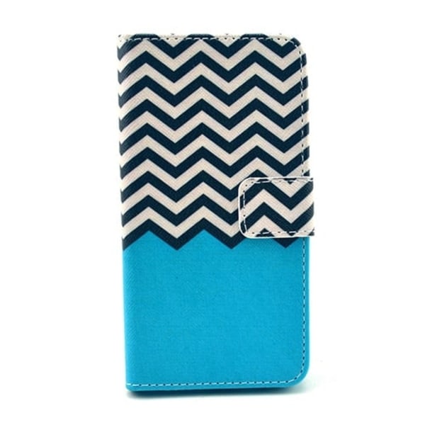 Moberg Samsung Galaxy Alpha Flip Fodral - Svart & Vit Chevron Wave multifärg