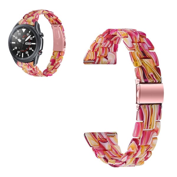 Samsung Galaxy Watch 3 (45mm) resin farverig rem - rød Mix Red