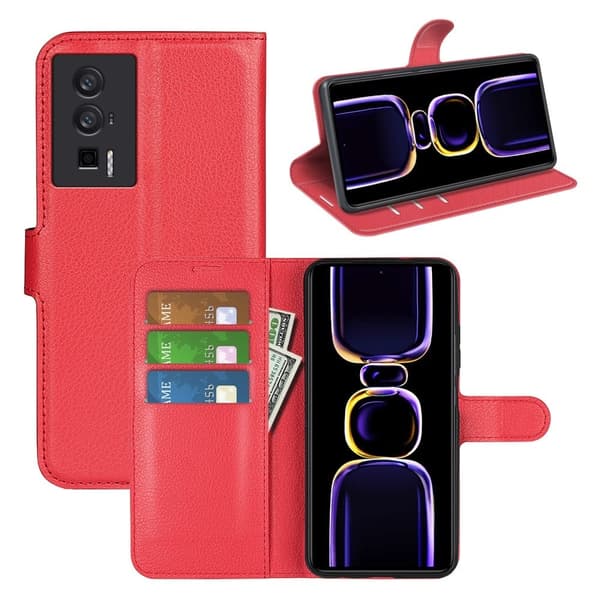 Classic Xiaomi Redmi K60 / K60 Pro Flippetui - Rød Red