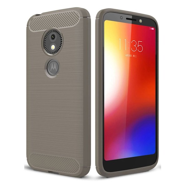 Carbon Flex Motorola Moto E5 Play skal - Silver/Grå Silvergrå