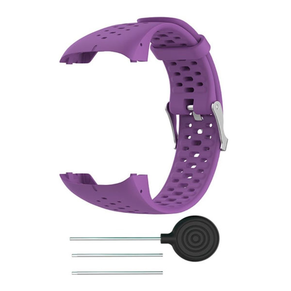 Polar M430 Pehmeä Silikooni Vaihdettava Kellon Ranneke Asennusvälineillä - Violetti Purple