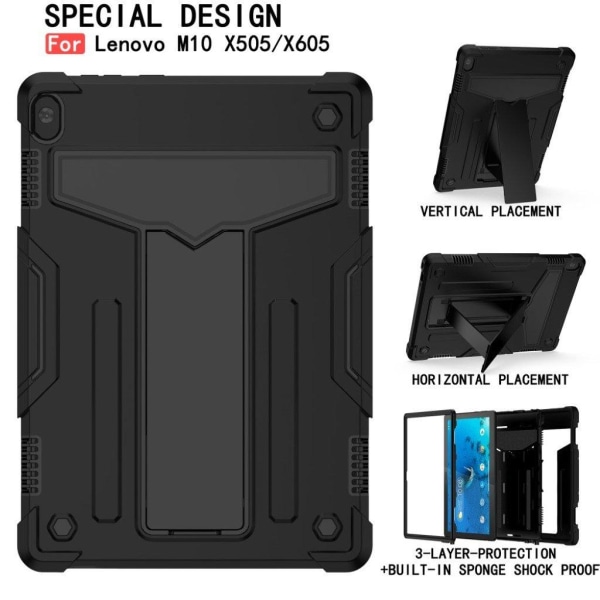 Lenovo Tab M10 silicone hybrid case - All Black Svart