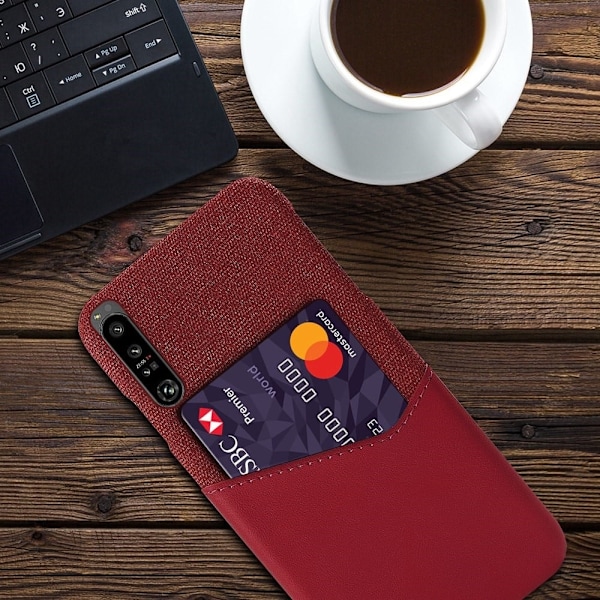 Bofink Sony Xperia 1 IV kortdeksel - Rød Red