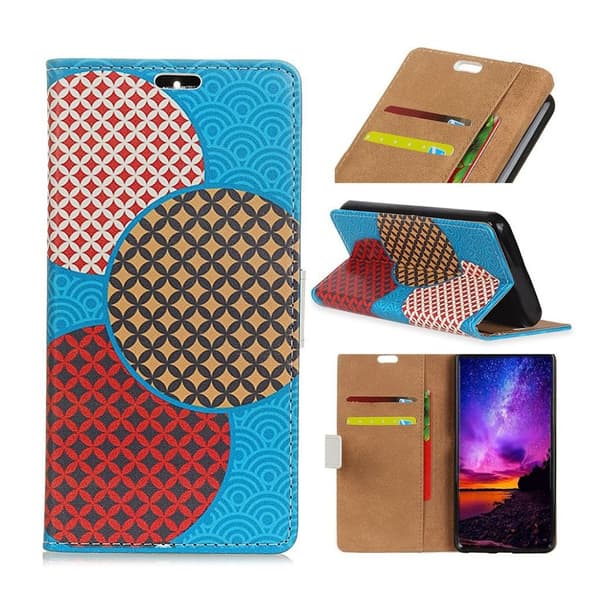 Sony Xperia 10 mønster læder etui - Sømløst Cirkler mønster Multicolor