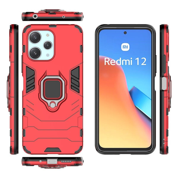 Ring Guard etui - Xiaomi Redmi 12 - Rød Red