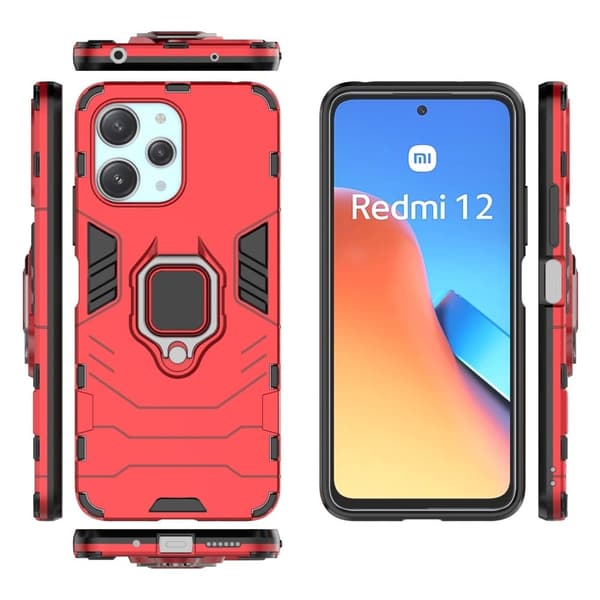 Ring Guard-fodral - Xiaomi Redmi 12 - Röd Röd