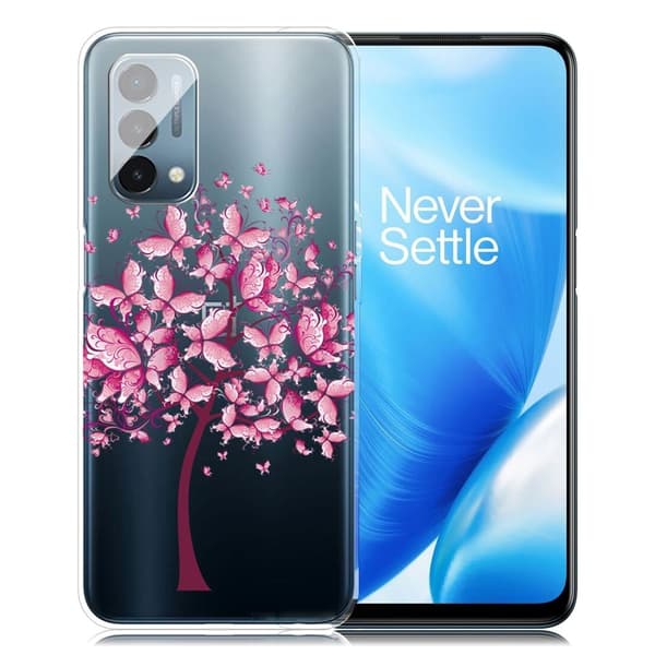 Deco OnePlus Nord N200 5G deksel - Rosa Blomster Pink