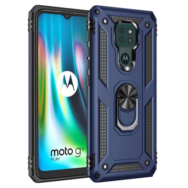 Bofink Combat Motorola Moto G9 Play Etui - Blå Blue