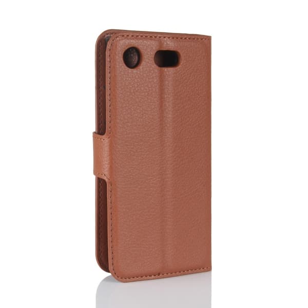 Sony Xperia XZ1 Compact Etui laget av kunstlær og silikon - Brunt Brown