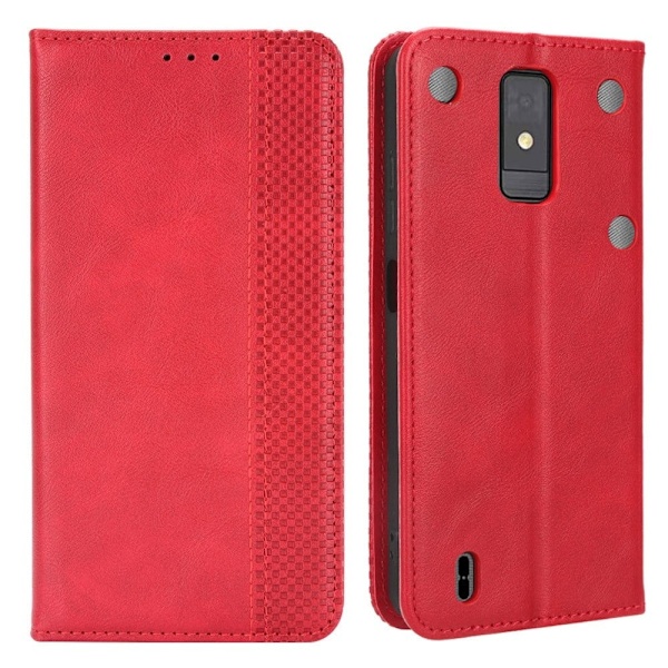 Bofink Vintage ZTE Blade A32 Læder Etui - Rød Red