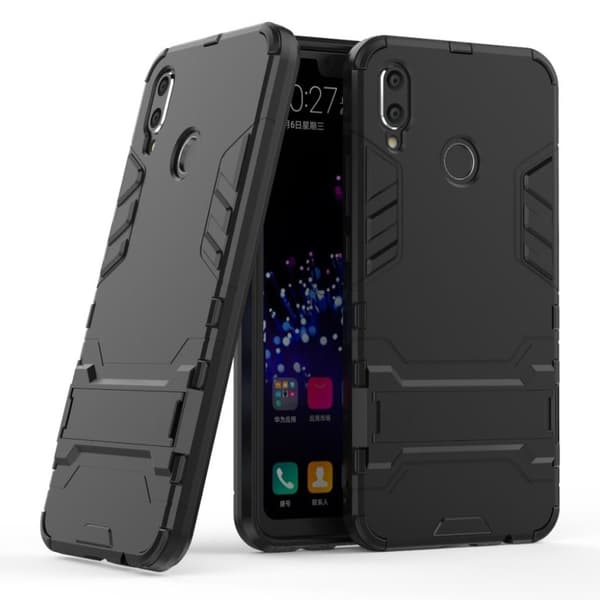 Huawei P Smart Plus Kickstand Hybrid Etui - Svart Black