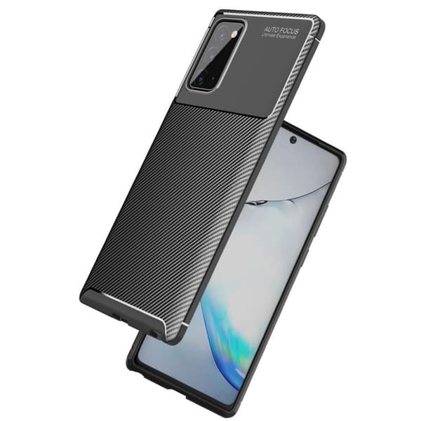 Carbon Shield Samsung Galaxy Note 20 deksel - Svart Black
