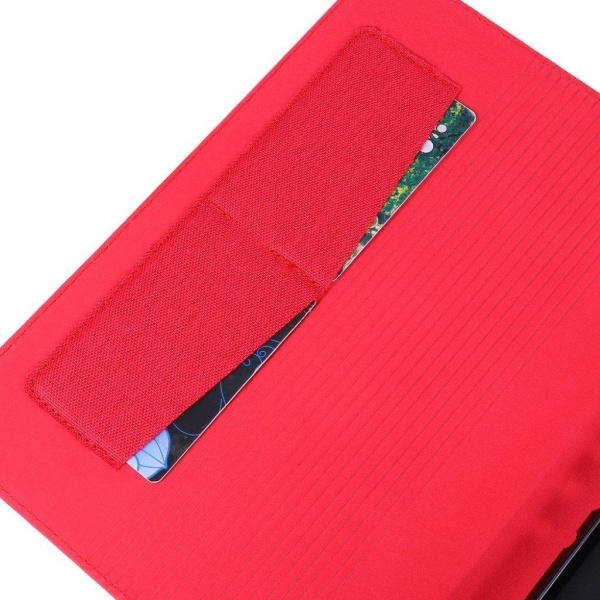 Lenovo Tab P10 Simple Klæde Læder Flip Etui - Rød Red