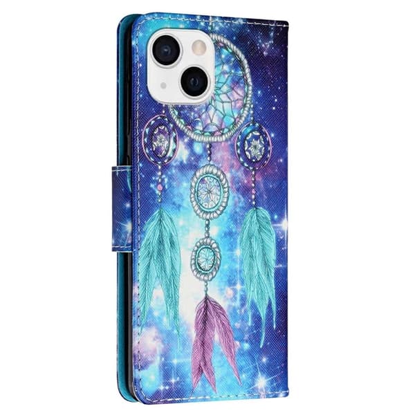 Wonderland iPhone 14 Flippetui - Blue Dream Catcher Blue