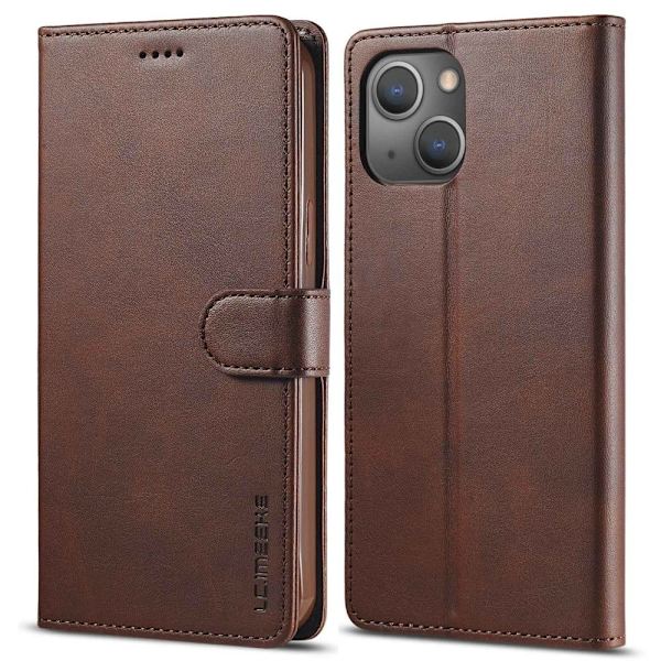 LC.IMEEKE iPhone 14 Plus flip etui - Brun Brown