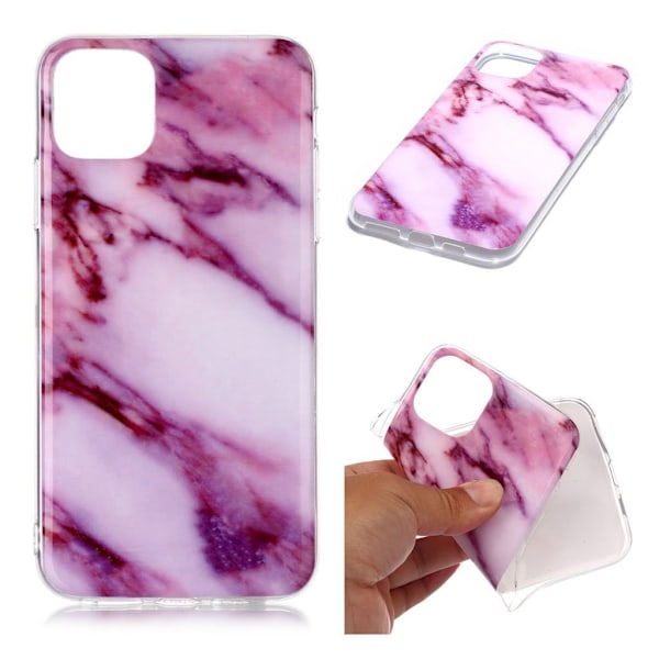Marble iPhone 11 Pro Max kuoret - Ruusu / violetti sävy marmori Purple