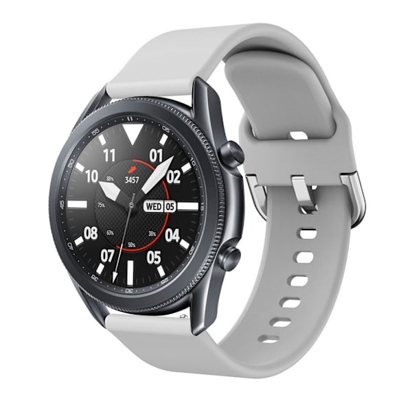 Samsung Galaxy Watch 3 (45mm) simple silikone rem - grå Silver grey