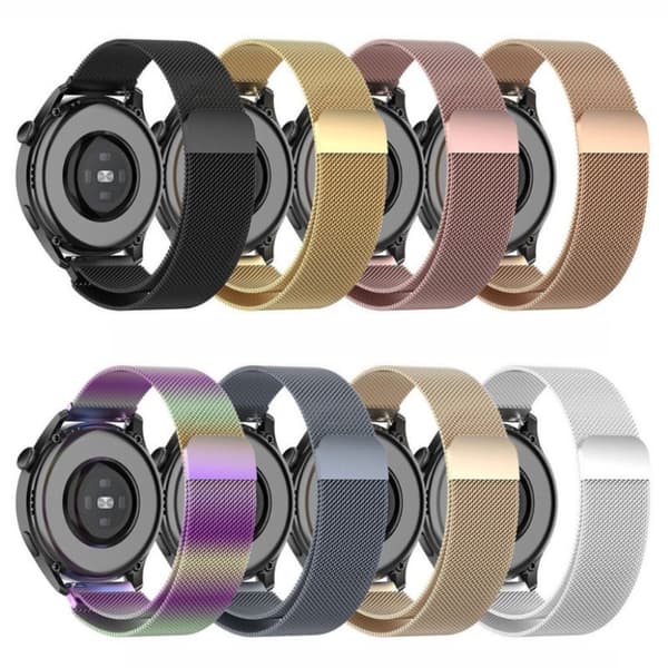 Universal milanese klockarmband i rostfritt stål - Svart Svart