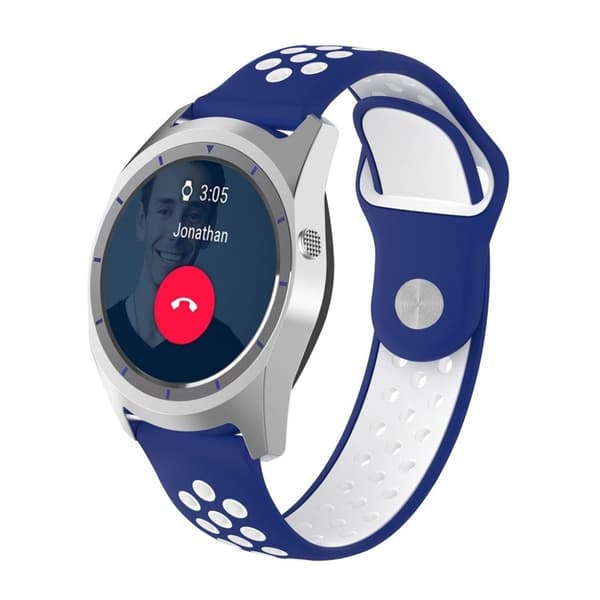 Fossil Q Marshal Gen 2 klockarmband silikon för smartklocka dubbelfärgad - Blå och vit Vit