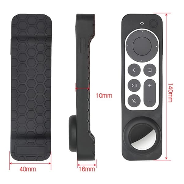 2-i-1 fjärrkontroll silikonskydd Apple TV 4K (2021) - Röd Röd