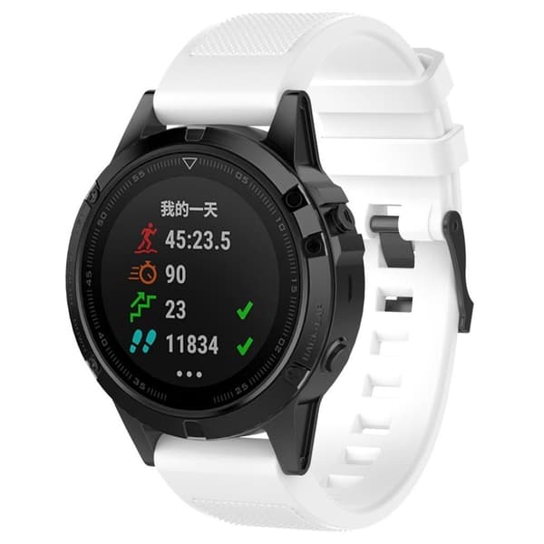 Garmin Approach S60 erstatnings urrem i silikone med Twill tekstur - Hvid White
