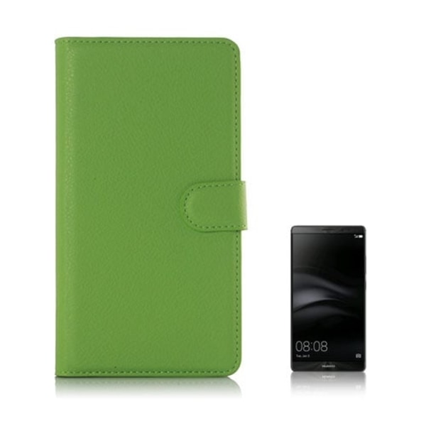 Moen Huawei Mate 8 læder-etui med kortholder - Grøn Green