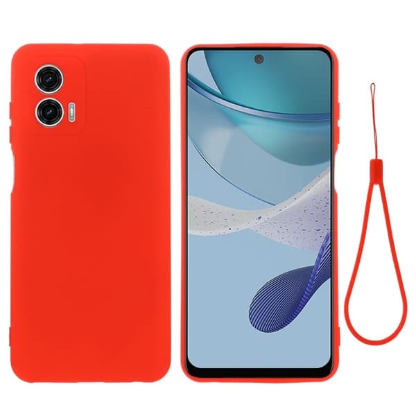 Matte Liquid silikone cover til Motorola Moto G53 - Rød Red