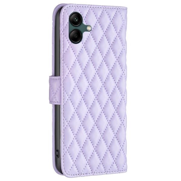 Rombemønster, matt flip-deksel for Samsung Galaxy A05 - Lilla Purple