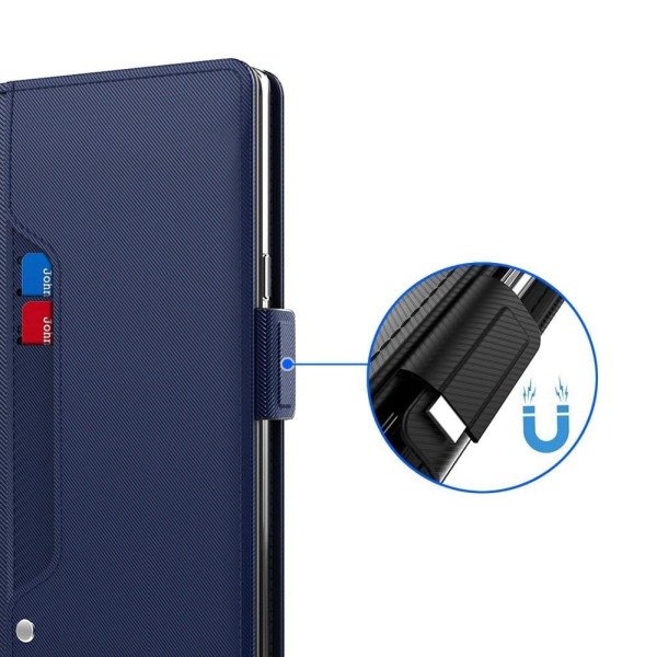 Phone Suojakotelo With Make-up Mirror And Slick Design For Xiaomi Poco X5 Pro / Redmi Note 12 Pro / 12 Pro Speed - Sininen Blue