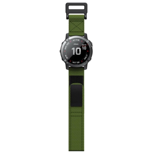 26mm Nylon loop-urrem til Garmin-ur - Militærgrøn Green