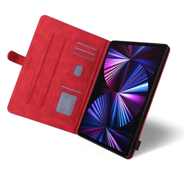 iPad Pro 12.9 (2021) / (2020) / (2018) KT dual color leather flip case - Red Red