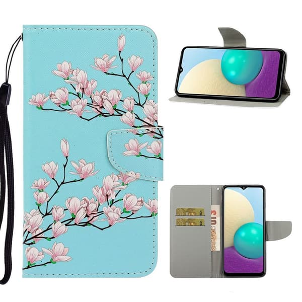 Wonderland Samsung Galaxy M02 / A02 Flip etui - Blomst Blue