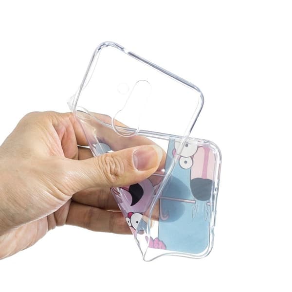 Huawei Mate 20 Lite flexibelt silikonpalst mobilskal med IMD bildmotiv - Flamingo multifärg