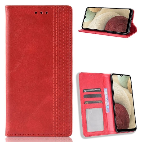 Bofink Vintage Samsung Galaxy M12 / A12 læder etui - rød Red