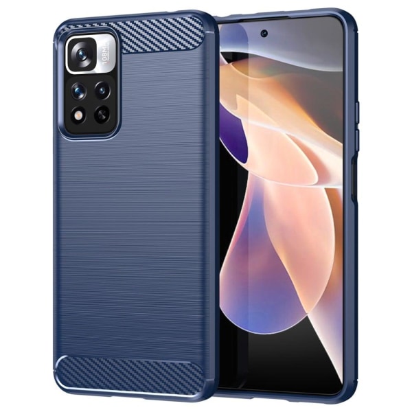 Carbon Flex Suojakotelo Xiaomi Poco M4 Pro 5G - Sininen Blue