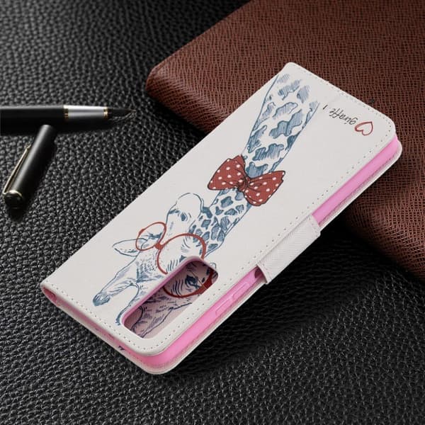 wonderland Huawei Y7A / P Smart 2021 flip etui - Giraffe Multicolor