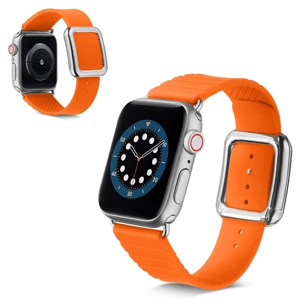Apple Watch 40 mm silikoneurrem i moderne stil - Orange Orange