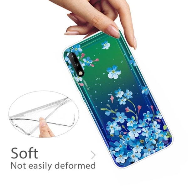 Deco Huawei P40 Lite E skal - Blå Blomma Blå